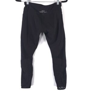LORNA JANE Phone Pockets Back Mesh Panel Cut Trim Leggings No Size‎ Tag XS-S